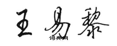 骆恒光王易黎行书个性签名怎么写