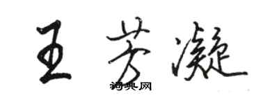 骆恒光王芳凝行书个性签名怎么写