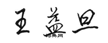 骆恒光王益旦行书个性签名怎么写