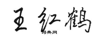 骆恒光王红鹤行书个性签名怎么写