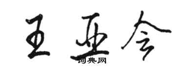 骆恒光王亚会行书个性签名怎么写