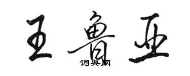 骆恒光王鲁亚行书个性签名怎么写