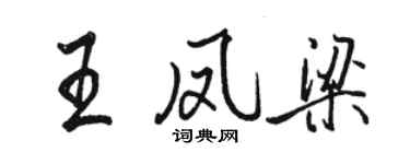 骆恒光王凤梁行书个性签名怎么写