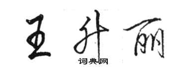 骆恒光王升丽行书个性签名怎么写