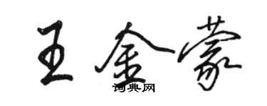 骆恒光王金蒙行书个性签名怎么写