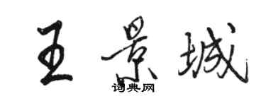 骆恒光王景城行书个性签名怎么写
