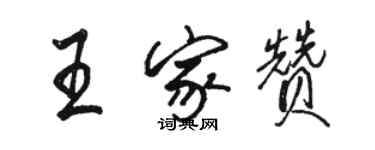 骆恒光王家赞行书个性签名怎么写