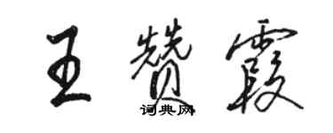 骆恒光王赞霞行书个性签名怎么写