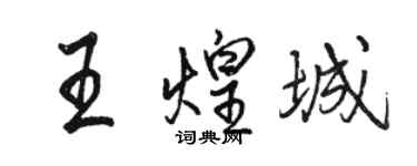 骆恒光王煌城行书个性签名怎么写