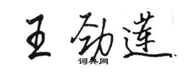 骆恒光王劲莲行书个性签名怎么写