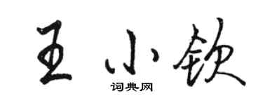 骆恒光王小钦行书个性签名怎么写
