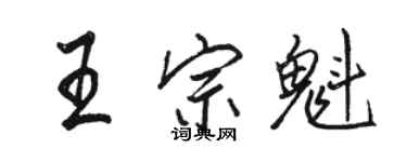 骆恒光王宗魁行书个性签名怎么写