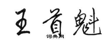 骆恒光王首魁行书个性签名怎么写