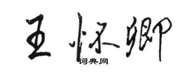 骆恒光王怀卿行书个性签名怎么写