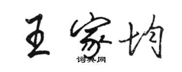 骆恒光王家均行书个性签名怎么写