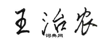 骆恒光王治农行书个性签名怎么写