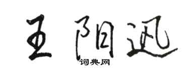 骆恒光王阳迅行书个性签名怎么写
