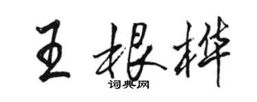 骆恒光王根桦行书个性签名怎么写