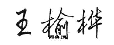 骆恒光王榆桦行书个性签名怎么写