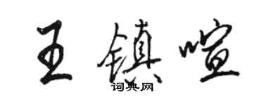 骆恒光王镇喧行书个性签名怎么写