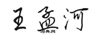 骆恒光王孟河行书个性签名怎么写