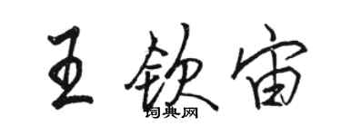 骆恒光王钦宙行书个性签名怎么写