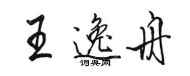 骆恒光王逸舟行书个性签名怎么写