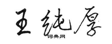 骆恒光王纯厚行书个性签名怎么写