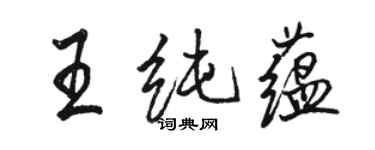 骆恒光王纯蕴行书个性签名怎么写