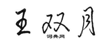 骆恒光王双月行书个性签名怎么写