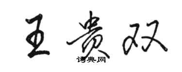 骆恒光王贵双行书个性签名怎么写