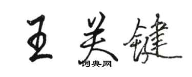 骆恒光王关键行书个性签名怎么写