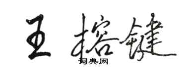 骆恒光王榕键行书个性签名怎么写