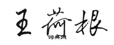 骆恒光王荷根行书个性签名怎么写