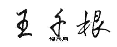 骆恒光王千根行书个性签名怎么写