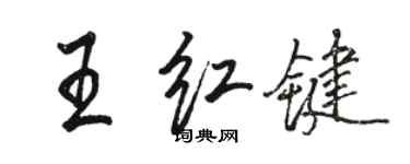 骆恒光王红键行书个性签名怎么写