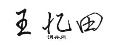 骆恒光王忆田行书个性签名怎么写