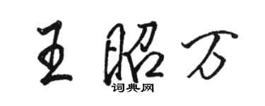 骆恒光王昭万行书个性签名怎么写