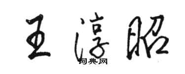 骆恒光王淳昭行书个性签名怎么写