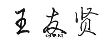 骆恒光王友贤行书个性签名怎么写