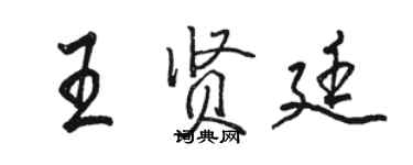 骆恒光王贤廷行书个性签名怎么写