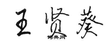 骆恒光王贤葵行书个性签名怎么写