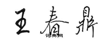 骆恒光王春鼎行书个性签名怎么写