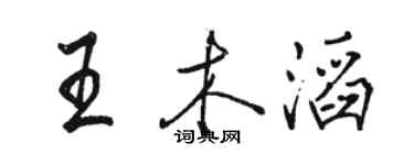 骆恒光王木滔行书个性签名怎么写