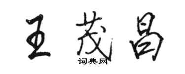 骆恒光王茂昌行书个性签名怎么写