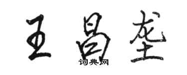 骆恒光王昌垄行书个性签名怎么写