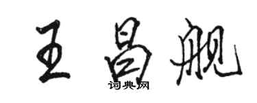 骆恒光王昌舰行书个性签名怎么写