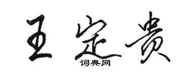 骆恒光王定贵行书个性签名怎么写