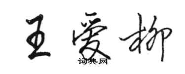 骆恒光王爱柳行书个性签名怎么写