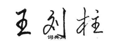 骆恒光王刘柱行书个性签名怎么写